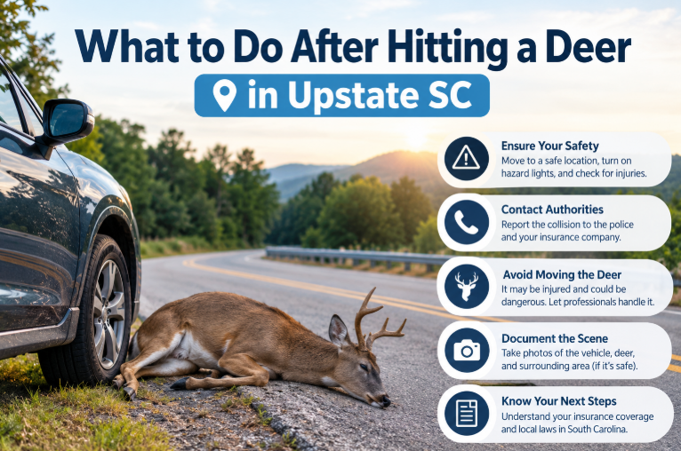 What to Do After Hitting a Deer in Upstate SC